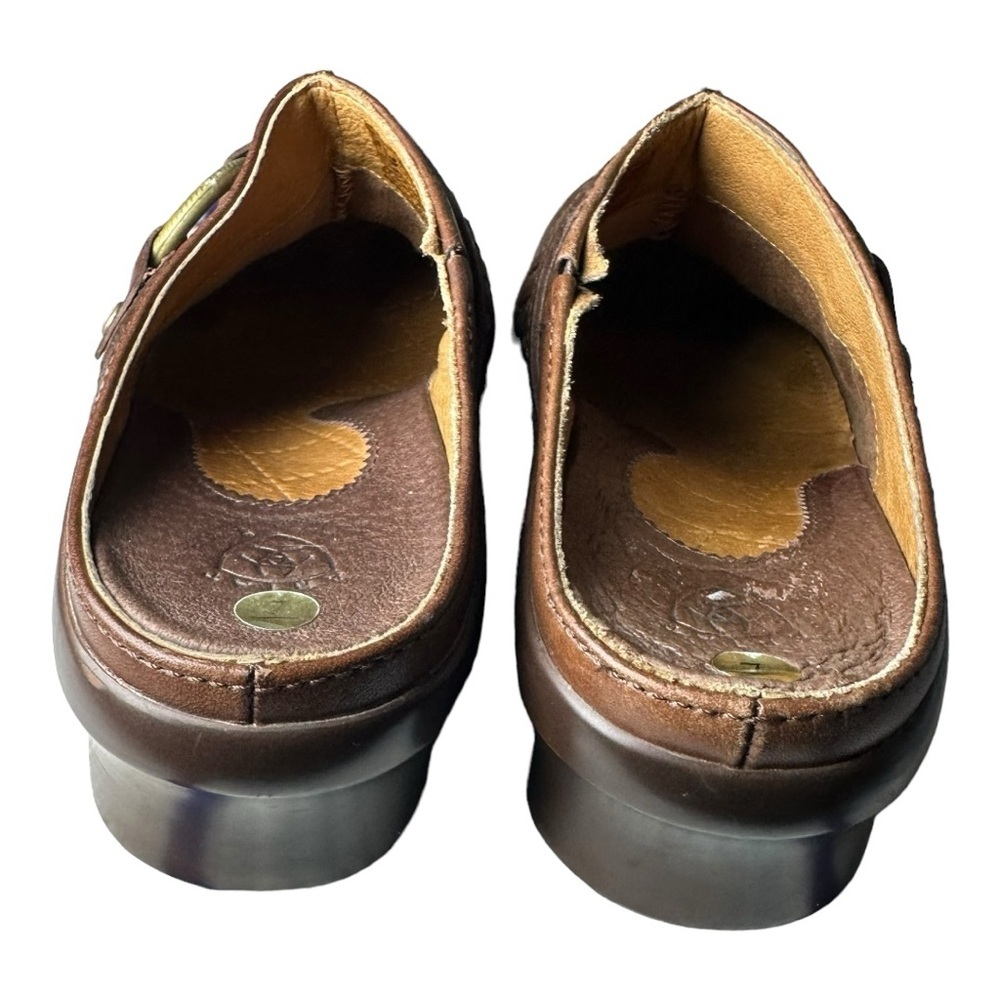 Ariat Shasta Leather Mules Brown Leather Clogs Size 7 - Picture 16 of 16